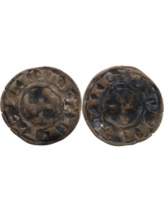 DUCHÉ DE BRETAGNE, ANONYME, ATTRIBUE A PIERRE I MAUCLERC - DENIER - 1213 / 1237, GUINGAMP 2