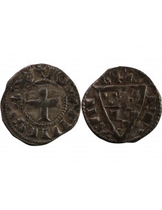 DUCHÉ DE BRETAGNE, JEAN Ier LE ROUX - OBOLE 1237 / 1286 VANNES 2