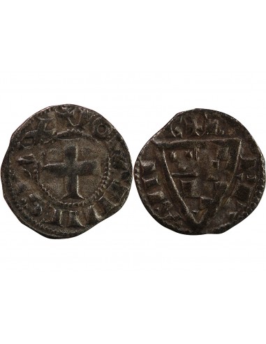 DUCHÉ DE BRETAGNE, JEAN Ier LE ROUX - OBOLE 1237 / 1286 VANNES