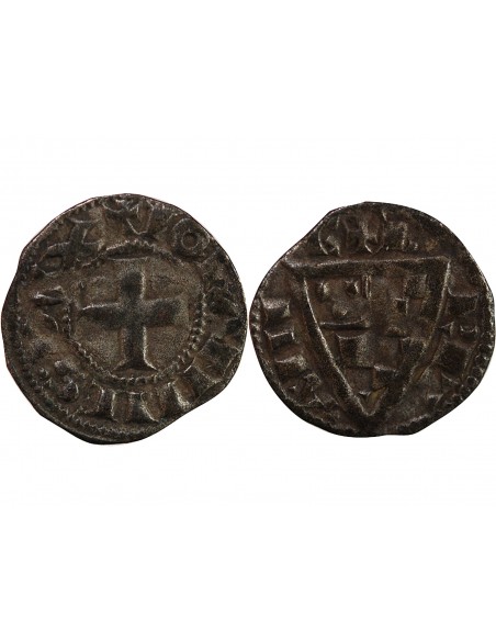 DUCHÉ DE BRETAGNE, JEAN Ier LE ROUX - OBOLE 1237 / 1286 VANNES