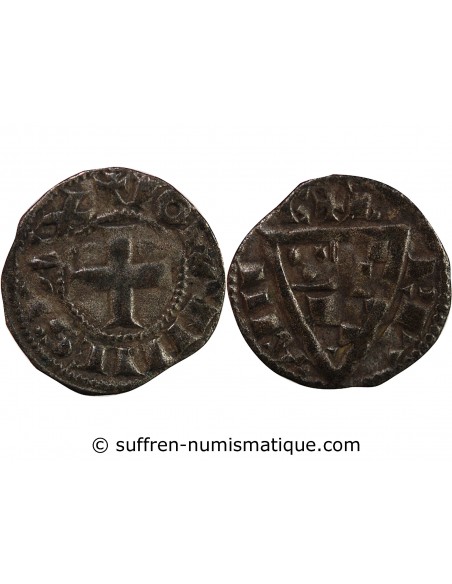 DUCHÉ DE BRETAGNE, JEAN Ier LE ROUX - OBOLE 1237 / 1286 VANNES