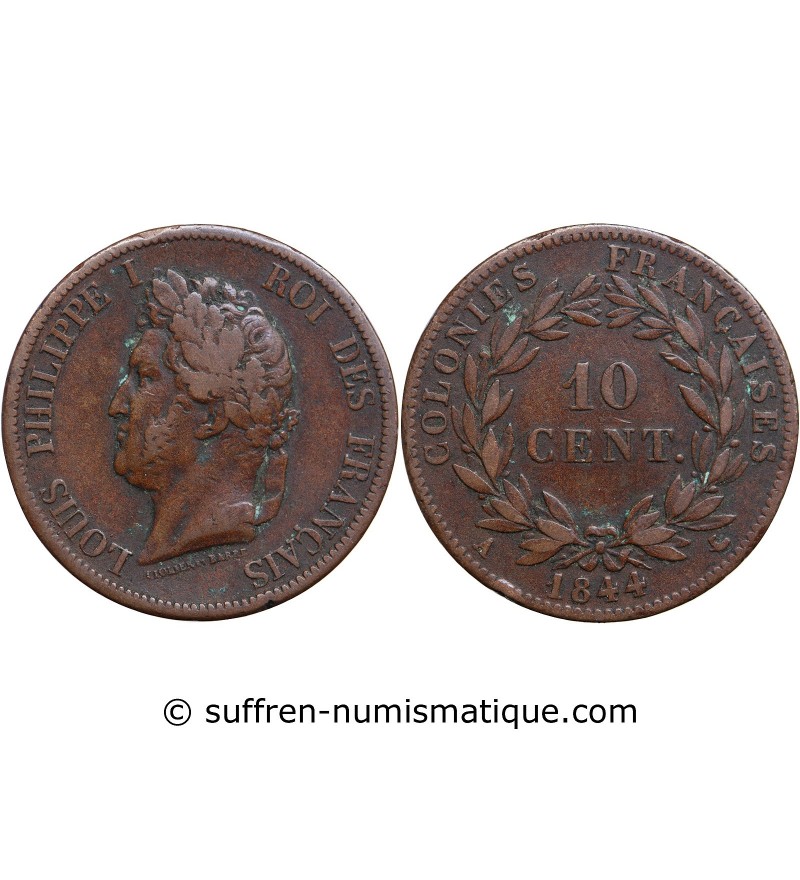 10 CENTIMES LOUIS PHILIPPE 1844 A "Iles Marquises"