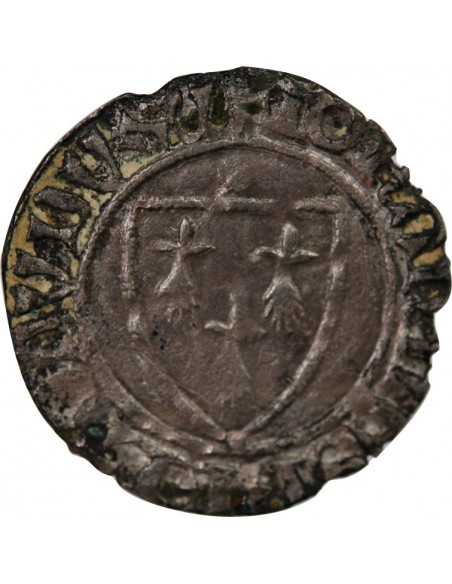DUCHÉ DE BRETAGNE, JEAN IV / V - BLANC - 1385 / 1417, VANNES