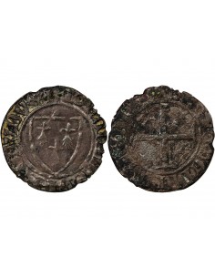 DUCHÉ DE BRETAGNE, JEAN IV / V - BLANC - 1385 / 1417, VANNES 2