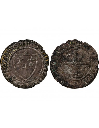 DUCHÉ DE BRETAGNE, JEAN IV / V - BLANC - 1385 / 1417, VANNES