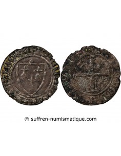 DUCHÉ DE BRETAGNE, JEAN IV / V - BLANC - 1385 / 1417, VANNES