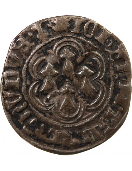 DUCHÉ DE BRETAGNE, JEAN V - BLANC A L'HEXALOBE - 1385 / 1417, REDON