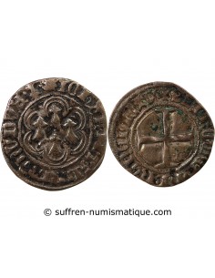 DUCHÉ DE BRETAGNE, JEAN V - BLANC A L'HEXALOBE - 1385 / 1417, REDON