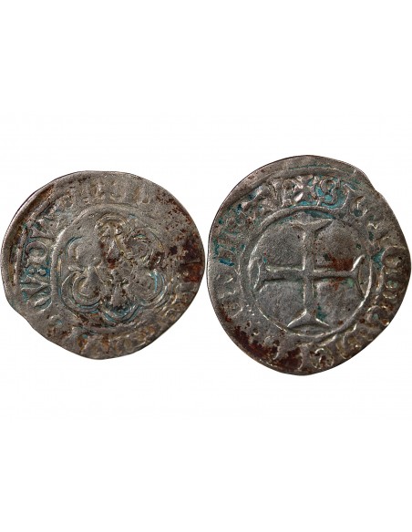 DUCHÉ DE BRETAGNE, JEAN V - BLANC A L'HEXALOBE - 1421 / 1422, FOUGERES