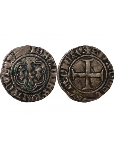 DUCHÉ DE BRETAGNE, JEAN V - BLANC A L'HEXALOBE - 1423 / 1436, MORLAIX