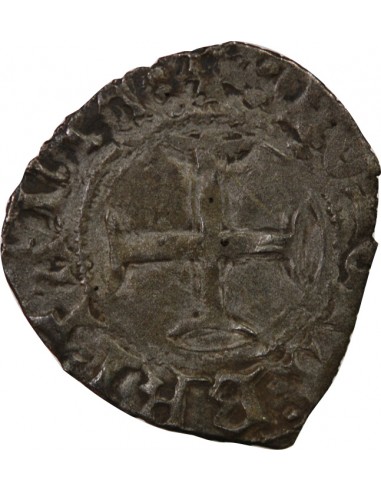 DUCHÉ DE BRETAGNE, JEAN V - DOUBLE DENIER- 1420 / 1425, FOUGERES
