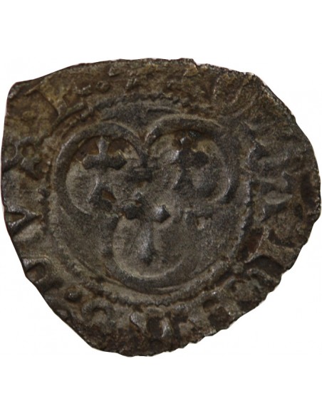DUCHÉ DE BRETAGNE, JEAN V - DOUBLE DENIER- 1420 / 1425, FOUGERES