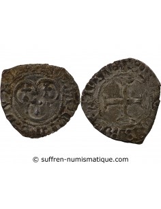 DUCHÉ DE BRETAGNE, JEAN V - DOUBLE DENIER- 1420 / 1425, FOUGERES