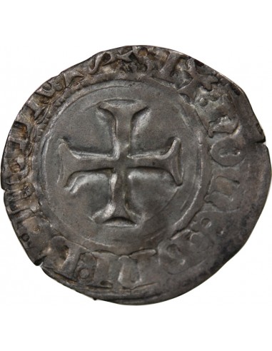 DUCHÉ DE BRETAGNE, JEAN V - BLANC A LA TARGE - 1436 / 1442, DINAN