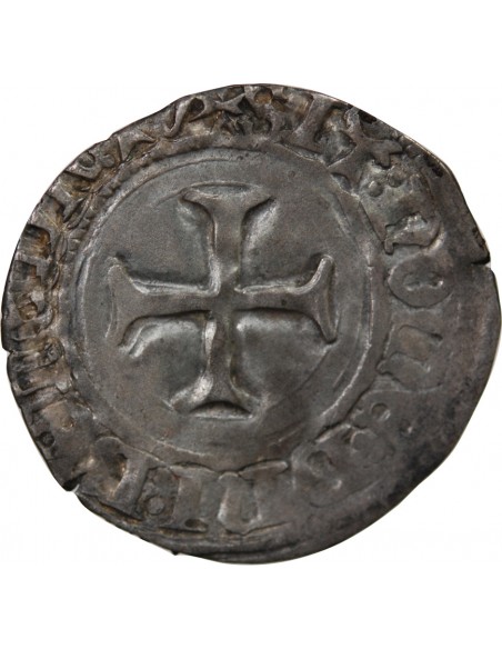 DUCHÉ DE BRETAGNE, JEAN V - BLANC A LA TARGE - 1436 / 1442, DINAN