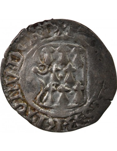 DUCHÉ DE BRETAGNE, JEAN V - BLANC A LA TARGE - 1436 / 1442, DINAN