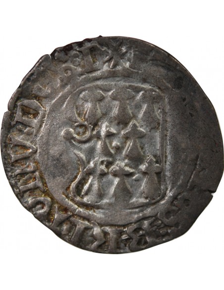 DUCHÉ DE BRETAGNE, JEAN V - BLANC A LA TARGE - 1436 / 1442, DINAN