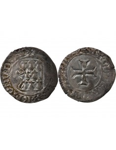 DUCHÉ DE BRETAGNE, JEAN V - BLANC A LA TARGE - 1436 / 1442, DINAN 2