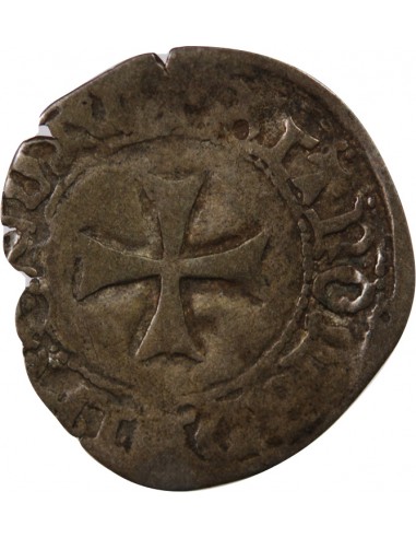 DUCHÉ DE BRETAGNE, JEAN V - DEMI BLANC A LA TARGE - 1436 / 1442, RENNES