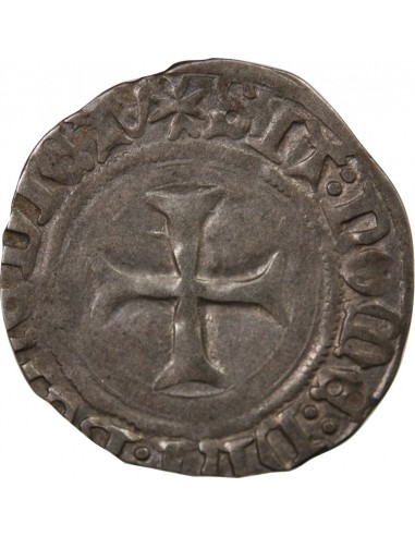 DUCHÉ DE BRETAGNE, JEAN V - BLANC A LA TARGE - 1436 / 1442, RENNES