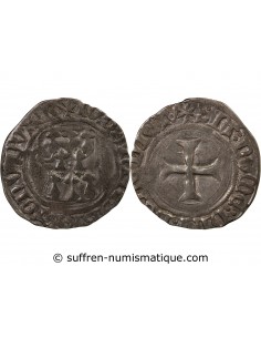 DUCHÉ DE BRETAGNE, JEAN V - BLANC A LA TARGE - 1436 / 1442, RENNES