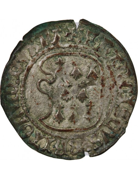 DUCHÉ DE BRETAGNE, FRANCOIS I et II - BLANC A LA TARGE 1442 / 1488 NANTES