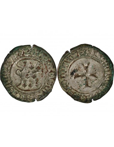 DUCHÉ DE BRETAGNE, FRANCOIS I et II - BLANC A LA TARGE 1442 / 1488 NANTES