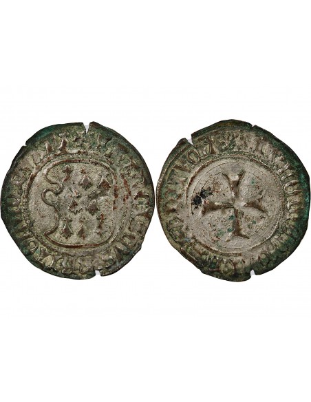 DUCHÉ DE BRETAGNE, FRANCOIS I et II - BLANC A LA TARGE 1442 / 1488 NANTES