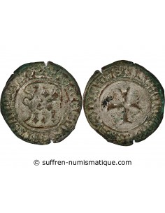 DUCHÉ DE BRETAGNE, FRANCOIS I et II - BLANC A LA TARGE 1442 / 1488 NANTES