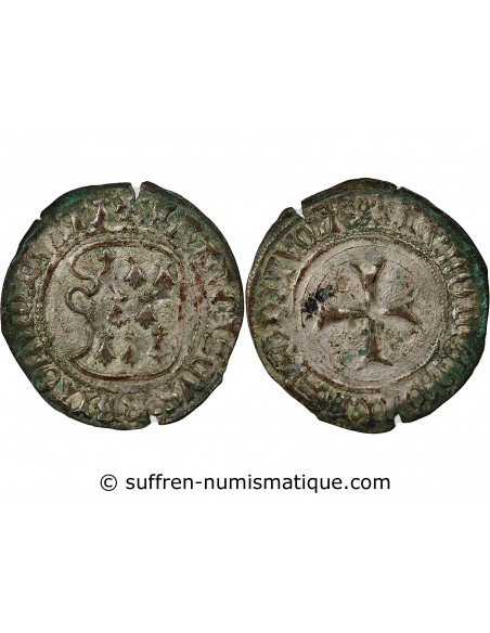 DUCHÉ DE BRETAGNE, FRANCOIS I et II - BLANC A LA TARGE 1442 / 1488 NANTES