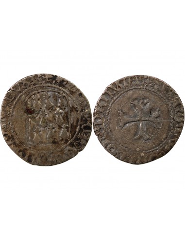 DUCHÉ DE BRETAGNE, FRANCOIS I et II - BLANC A LA TARGE 1442 / 1488 RENNES