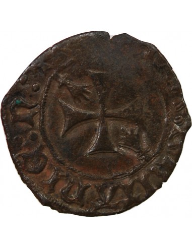 DUCHÉ DE BRETAGNE, ANNE DE BRETAGNE - DOUBLE DENIER A L'HERMINE - 1488 / 1491 NANTES