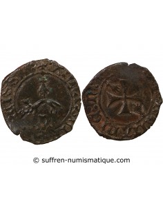 DUCHÉ DE BRETAGNE, ANNE DE BRETAGNE - DOUBLE DENIER A L'HERMINE - 1488 / 1491 NANTES