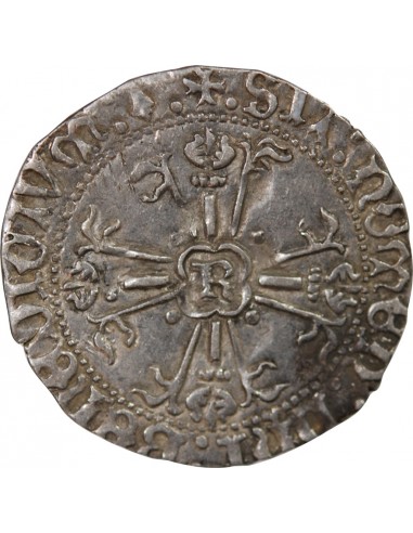 DUCHÉ DE BRETAGNE, FRANCOIS II - GROS A L'ÉCU 1458 / 1488 RENNES