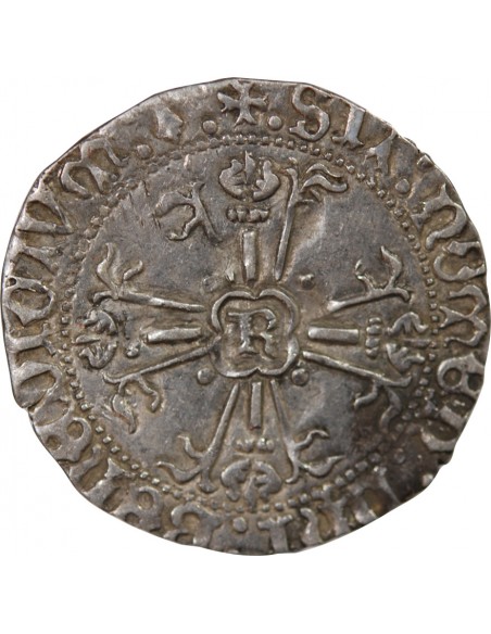 DUCHÉ DE BRETAGNE, FRANCOIS II - GROS A L'ÉCU 1458 / 1488 RENNES