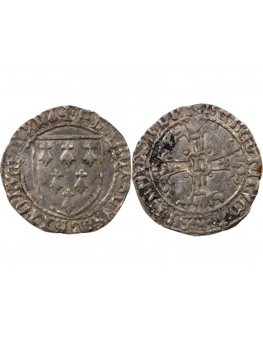 DUCHÉ DE BRETAGNE, FRANCOIS II - GROS A L'ÉCU, 1458 / 1488 NANTES