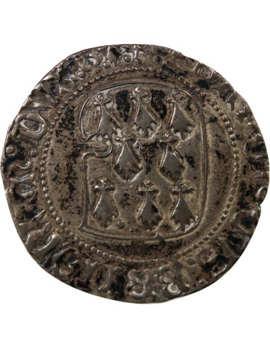 DUCHÉ DE BRETAGNE, FRANCOIS I et II - BLANC A LA TARGE 1442 / 1488 RENNES