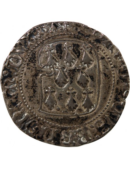 DUCHÉ DE BRETAGNE, FRANCOIS I et II - BLANC A LA TARGE 1442 / 1488 RENNES