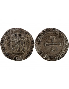 DUCHÉ DE BRETAGNE, FRANCOIS I et II - BLANC A LA TARGE 1442 / 1488 RENNES 2