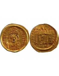 JUSTINIEN Ier﻿﻿ - SOLIDUS OR, 545 / 565 - CONSTANTINOPLE, 8ème Officine 2