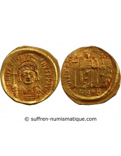 JUSTINIEN Ier﻿﻿ - SOLIDUS OR, 545 / 565 - CONSTANTINOPLE, 8ème Officine