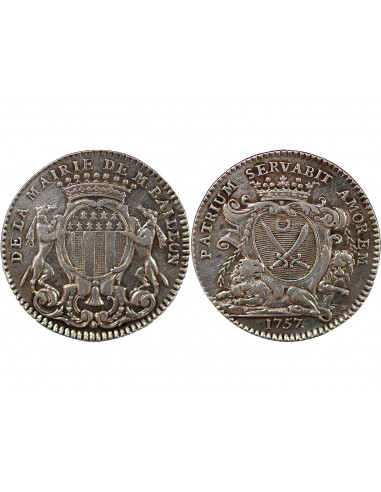 MAIRE DE RENNES, JEAN BAILLON - JETON ARGENT 1757