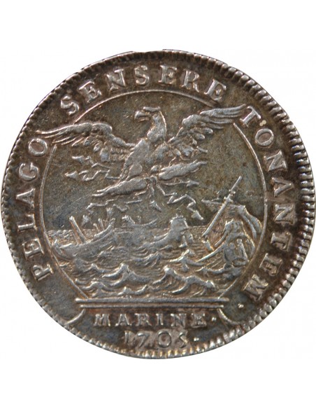 GALERES ROYALES, LOUIS ALEXANDRE DE BOURBON, COMPTE DE TOULOUSE - JETON ARGENT 1705