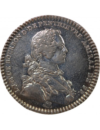 GALERES ROYALES, LOUIS JEAN MARIE DE BOURBON, DUC DE PENTHIEVRE - JETON ARGENT 1744