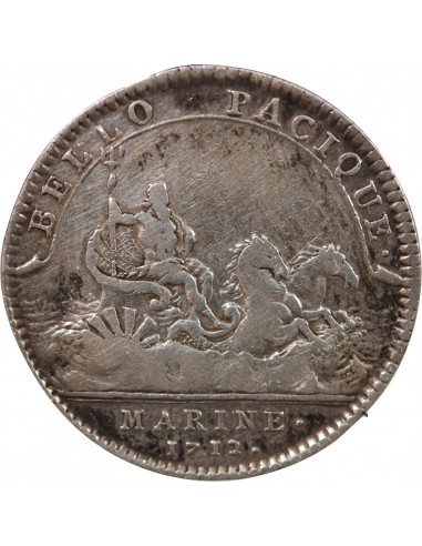 GALERES ROYALES, LOUIS ALEXANDRE DE BOURBON, COMPTE DE TOULOUSE - JETON ARGENT 1712