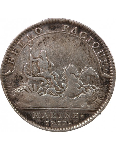 GALERES ROYALES, LOUIS ALEXANDRE DE BOURBON, COMPTE DE TOULOUSE - JETON ARGENT 1712
