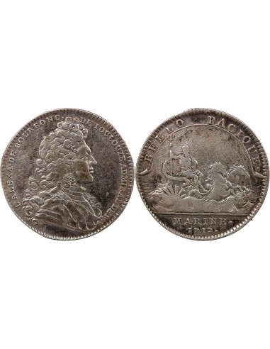 GALERES ROYALES, LOUIS ALEXANDRE DE BOURBON, COMPTE DE TOULOUSE - JETON ARGENT 1712