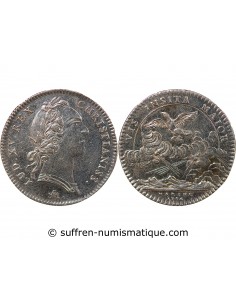 GALERES ROYALES, LOUIS XV - OPPOSITION FRANCO-ANGLAISE - JETON ARGENT 1756