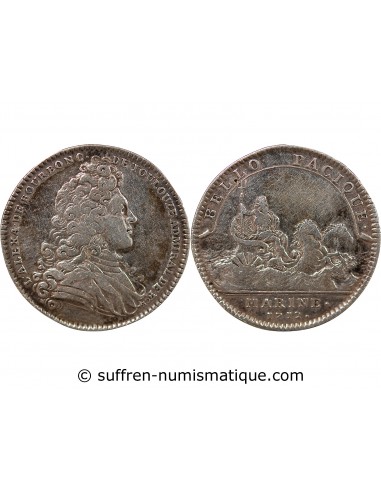 GALERES ROYALES, LOUIS ALEXANDRE DE BOURBON, COMPTE DE TOULOUSE - JETON ARGENT 1716