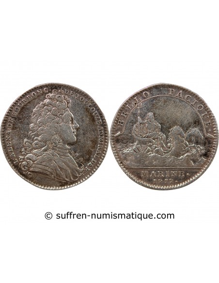 GALERES ROYALES, LOUIS ALEXANDRE DE BOURBON, COMPTE DE TOULOUSE - JETON ARGENT 1716